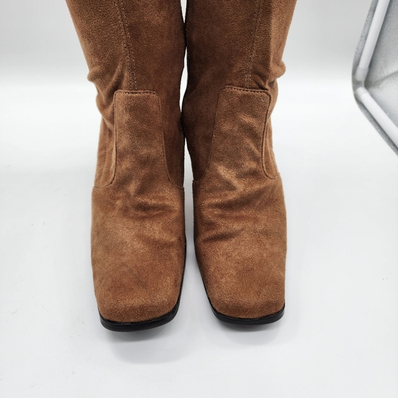 Etienne Aigner Historia Square Toe Heeled Sock Boots Size 6 - Picture 6 of 14